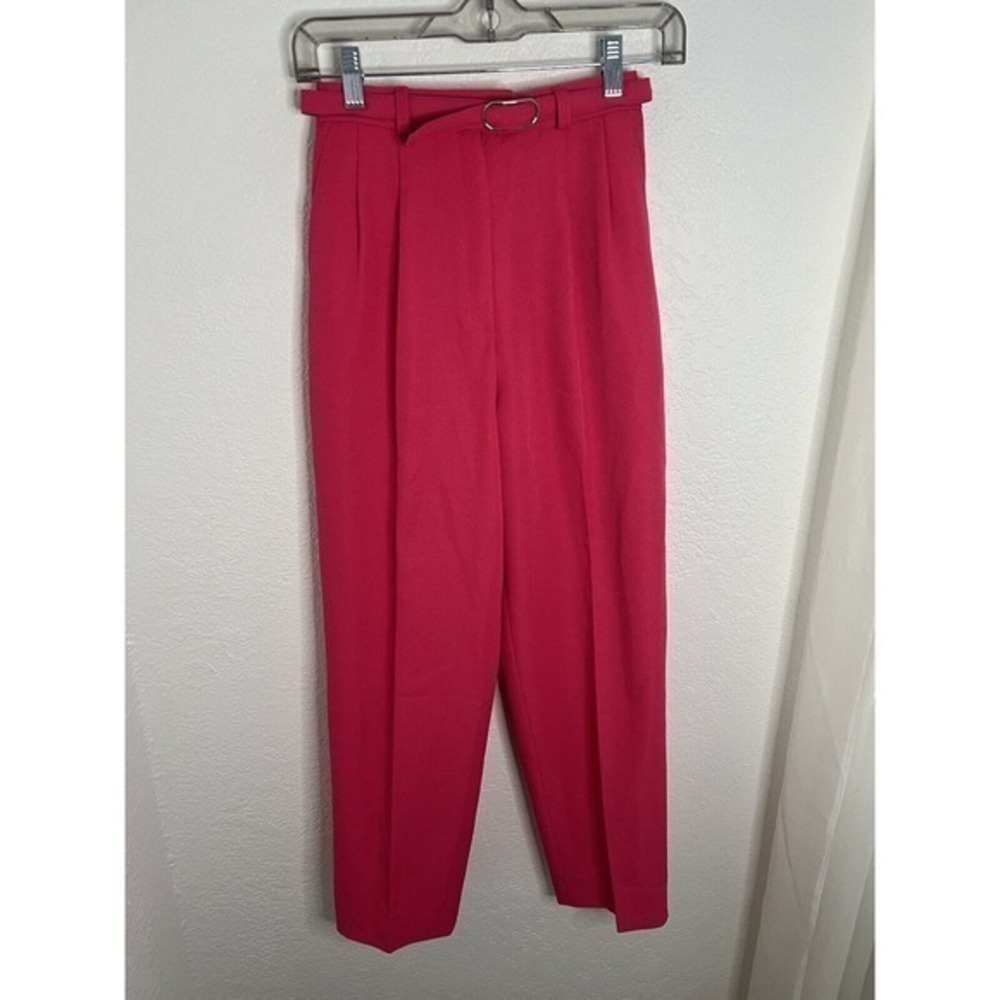 Loubella Extendables Vintage Women's Bright Pink Polyester Pants Size 6/7